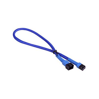 Darkside 3-Pin 30cm (12") M/F Fan Sleeved Cable - Dark Blue UV (DS-0244)
