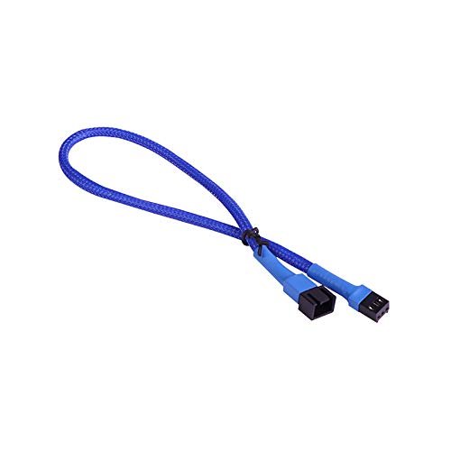 Darkside 3-Pin 30cm (12") M/F Fan Sleeved Cable - Dark Blue UV (DS-0244)