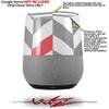 Chevrons Gray and Coral - Decal Style Skin Wrap fits Google Home Original (Google Home NOT Included) view 2