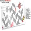 Chevrons Gray and Coral - Decal Style Skin Wrap fits Google Home Original (Google Home NOT Included) view 3