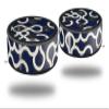 Skin Wrap Decal Set 2 Pack for Amazon Echo Dot 2 - Locknodes 03 Navy Blue (2nd Generation ONLY - Echo NOT Included) view 1
