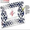 Skin Wrap Decal Set 2 Pack for Amazon Echo Dot 2 - Locknodes 03 Navy Blue (2nd Generation ONLY - Echo NOT Included) view 3