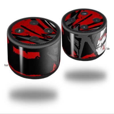 Skin Wrap Decal Set 2 Pack for Amazon Echo Dot 2 - Baja 0040 Red (2nd Generation ONLY - Echo NOT Included)