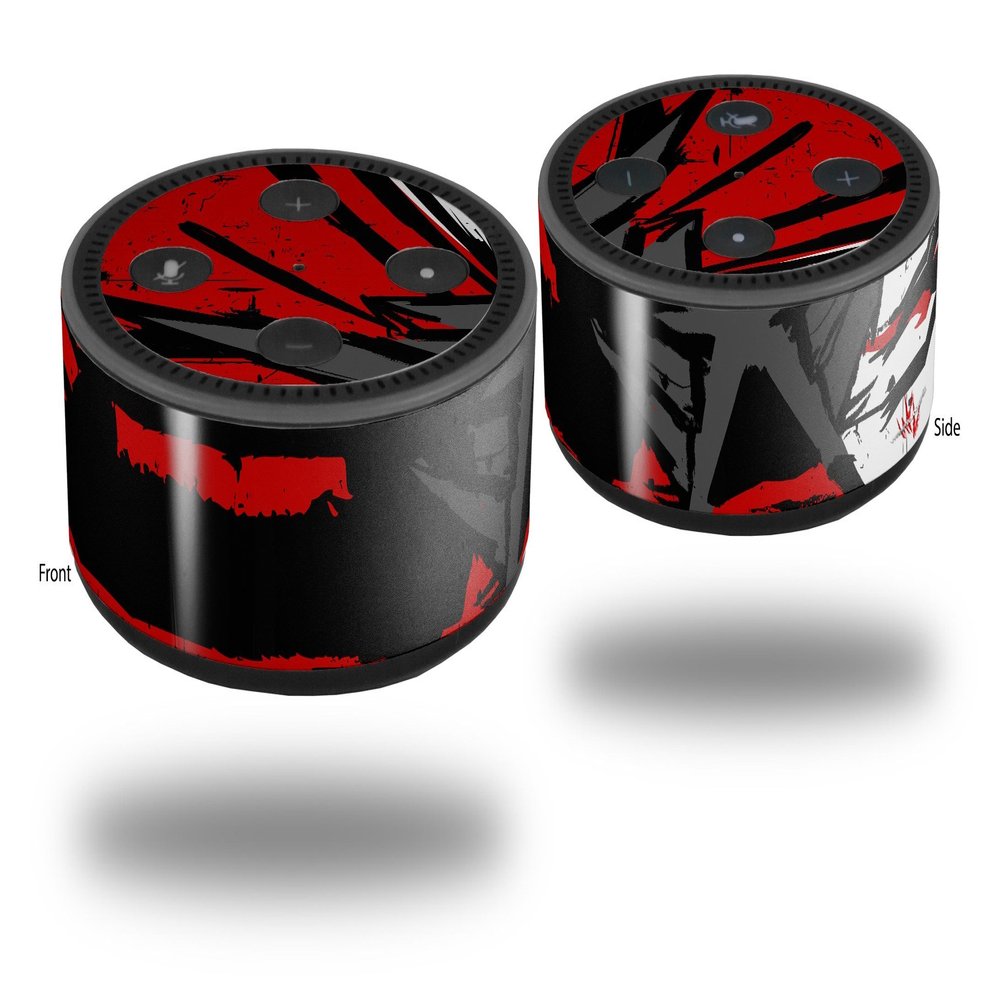 Skin Wrap Decal Set 2 Pack for Amazon Echo Dot 2 - Baja 0040 Red (2nd Generation ONLY - Echo NOT Included)