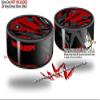 Skin Wrap Decal Set 2 Pack for Amazon Echo Dot 2 - Baja 0040 Red (2nd Generation ONLY - Echo NOT Included) view 2