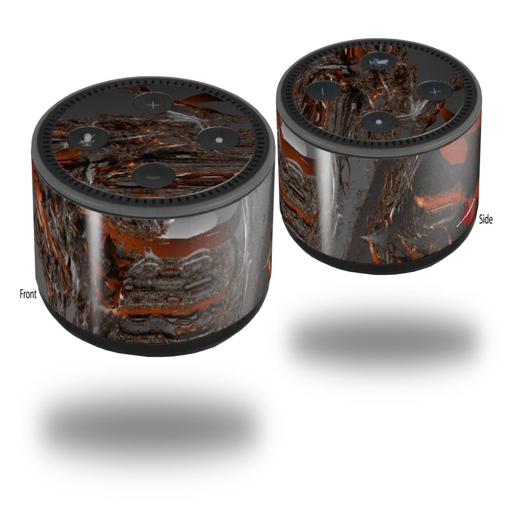 Skin Wrap Decal Set 2 Pack for Amazon Echo Dot 2 - Car Wreck (2nd Generation ONLY - Echo NOT Included)