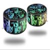 Skin Wrap Decal Set 2 Pack for Amazon Echo Dot 2 - Skull Checker Rainbow (2nd Generation ONLY - Echo NOT Included) view 1
