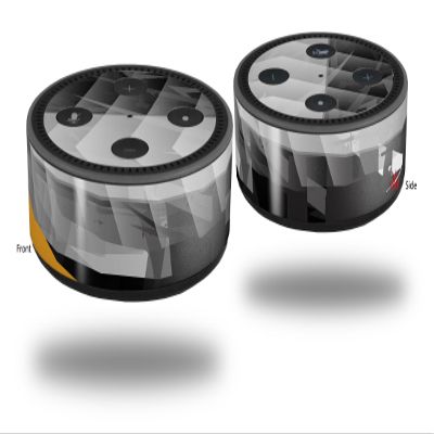 Skin Wrap Decal Set 2 Pack for Amazon Echo Dot 2 - Baja 0017 Orange (2nd Generation ONLY - Echo NOT Included)
