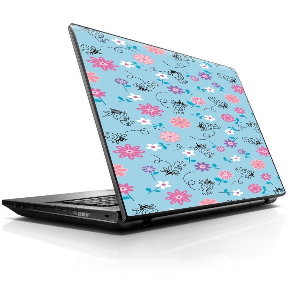15 15.6 inch Laptop Notebook Skin Vinyl Sticker Cover Decal Fits 13.3" 14" 15.6" 16" HP Lenovo Apple Mac Dell Compaq Asus Acer/Bees Flowers