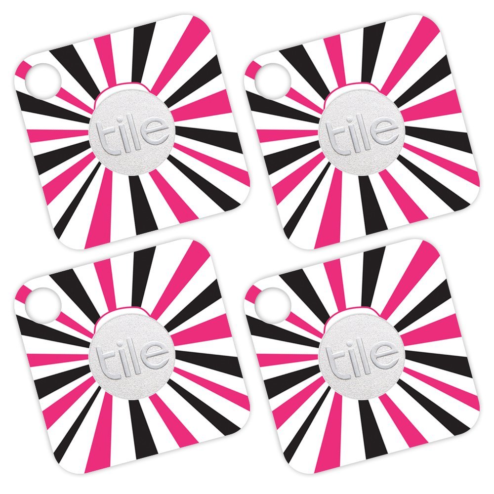 MightySkins Skin Compatible with Tile Mate - Pink Star Rays | Protective, Durable, and Unique Vinyl Decal wrap Cover | Easy to Apply, Remove, and Change Styles | Made in The USA