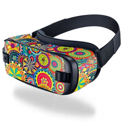 MightySkins Skin Compatible with Samsung Gear VR (2016) wrap Cover Sticker Skins Flower Wheels
