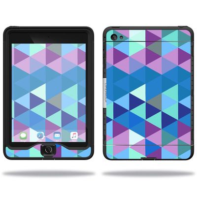 MightySkins Skin Compatible with Lifeproof Apple iPad Mini 4 Case nuud Case wrap Cover Sticker Skins Purple Kaleidoscope