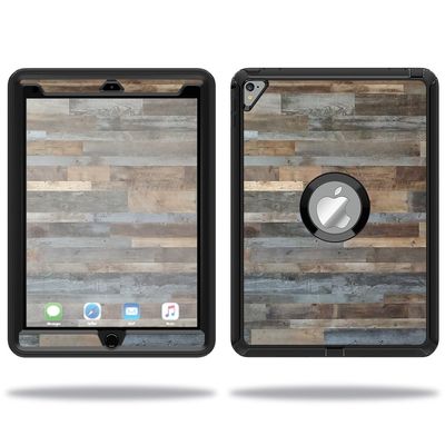 MightySkins Skin Compatible with OtterBox Defender Apple iPad Pro 9.7 Case wrap Cover Sticker Skins Gray Wood