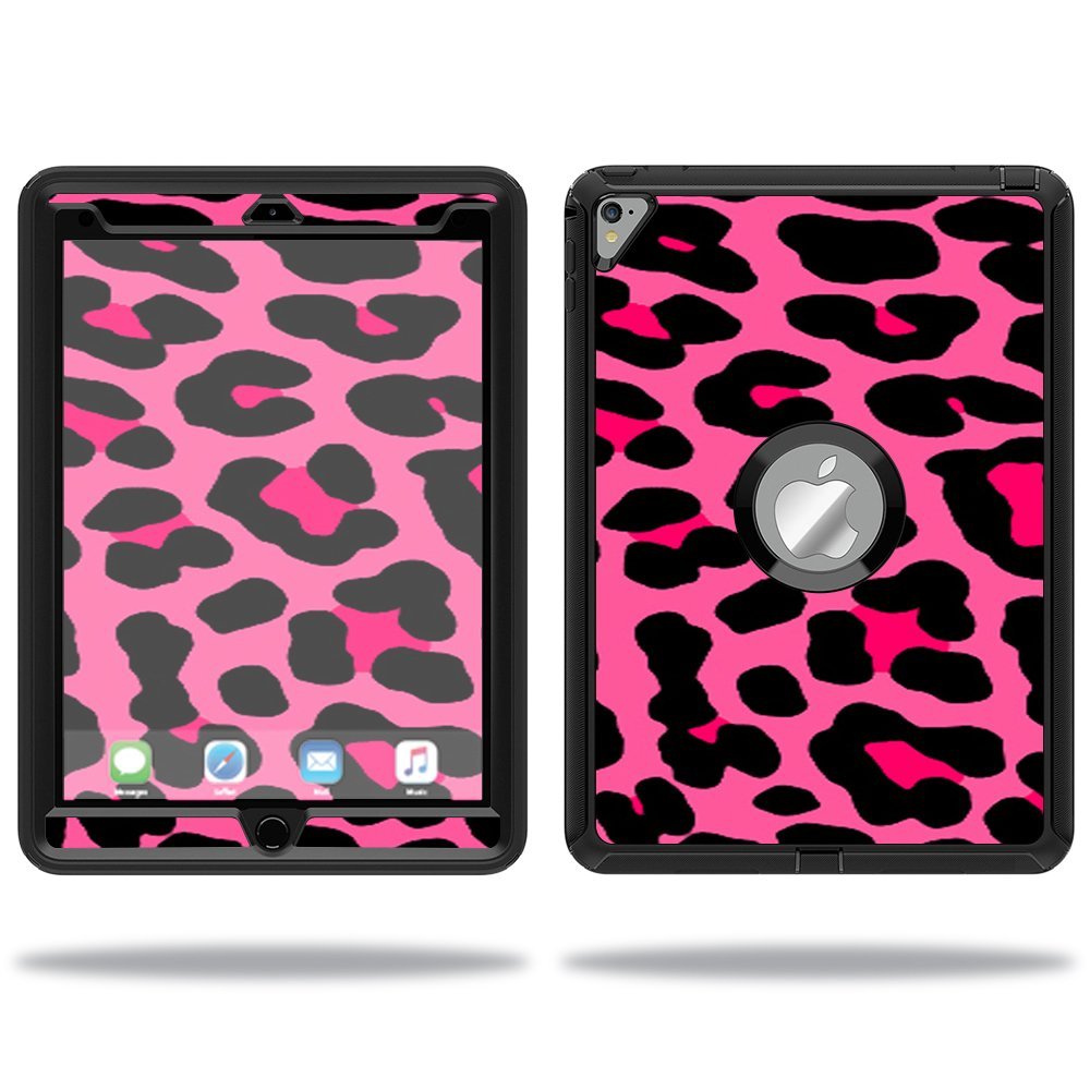 MightySkins Skin Compatible with OtterBox Defender Apple iPad Pro 9.7 Case wrap Cover Sticker Skins Pink Leopard