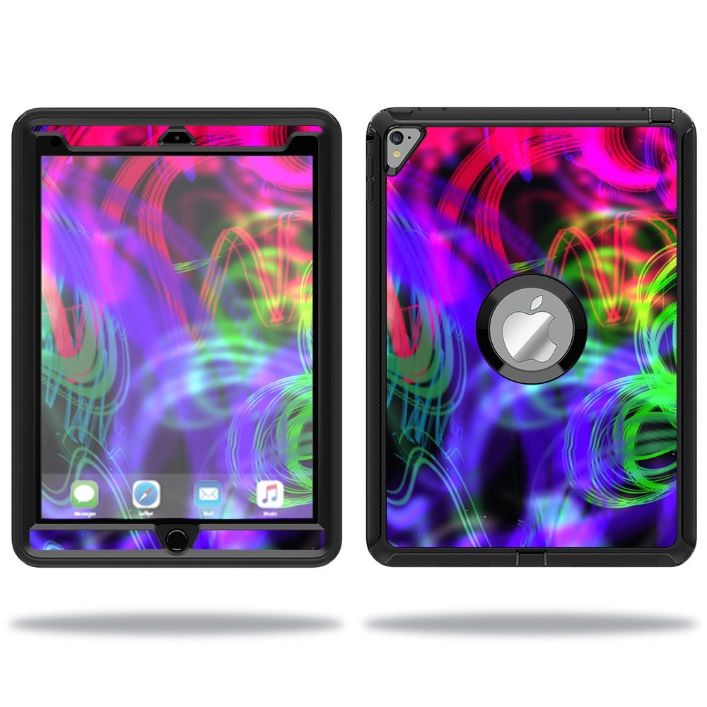 MightySkins Skin Compatible with OtterBox Defender Apple iPad Pro 9.7 Case wrap Cover Sticker Skins Neon Splatter