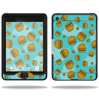 MightySkins Skin Compatible with Lifeproof Apple iPad Mini 4 Case nuud Case wrap Cover Sticker Skins Burger Heaven