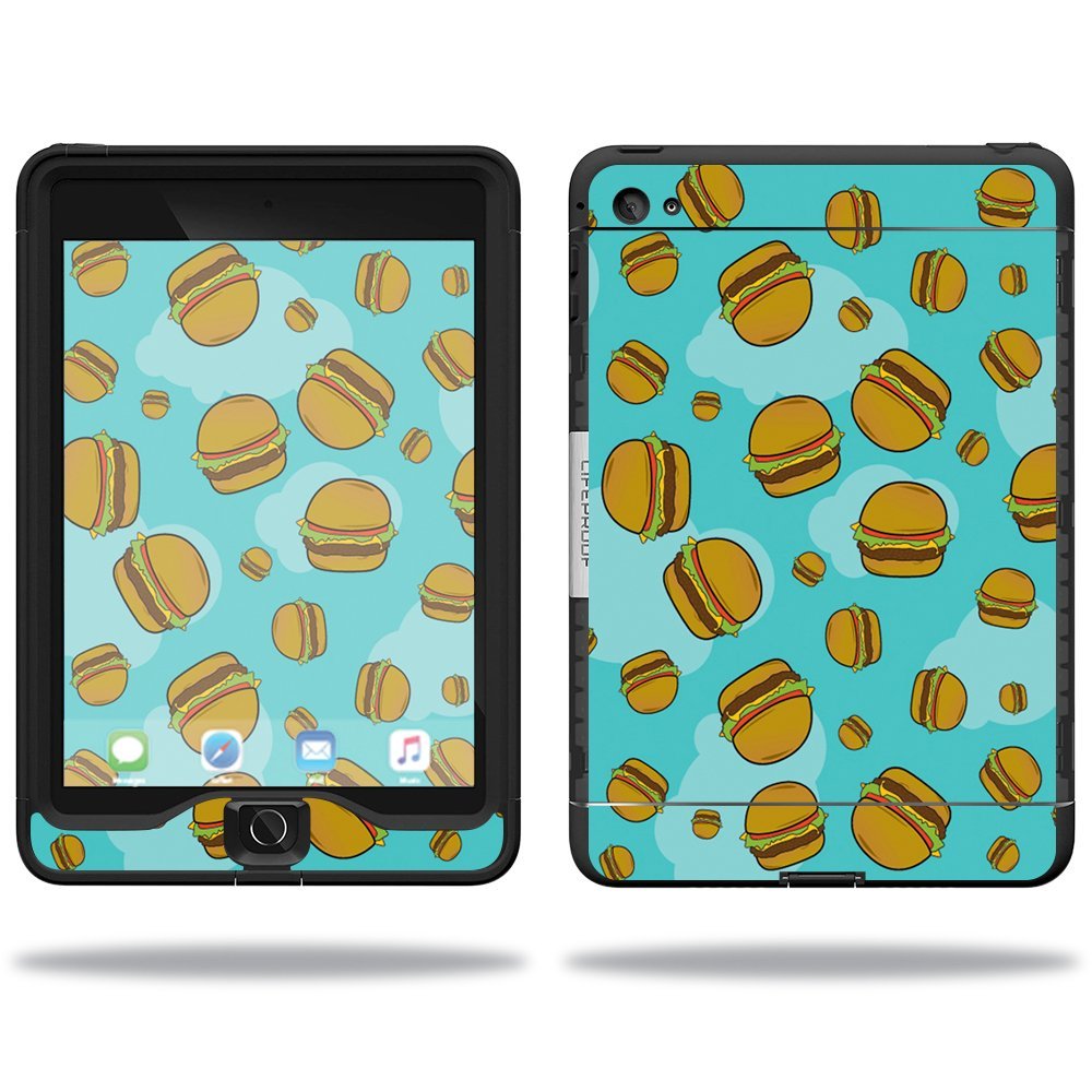 MightySkins Skin Compatible with Lifeproof Apple iPad Mini 4 Case nuud Case wrap Cover Sticker Skins Burger Heaven