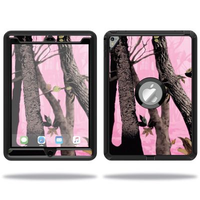 MightySkins Skin Compatible with OtterBox Defender Apple iPad Pro 9.7 Case wrap Cover Sticker Skins Pink Tree Camo