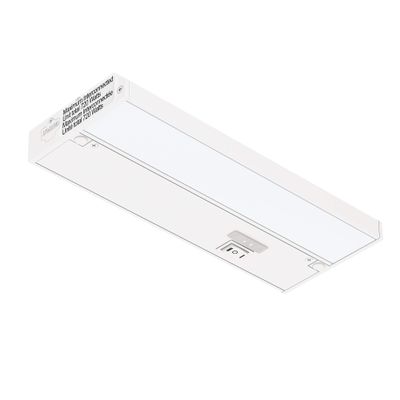 GETINLIGHT 9-inch 3 Color Levels LED Under Cabinet Lighting, Hardwired or Plugged-in, Selectable 2700K/3000K/4000K, Dimmable, White Finished, IN-0210-0