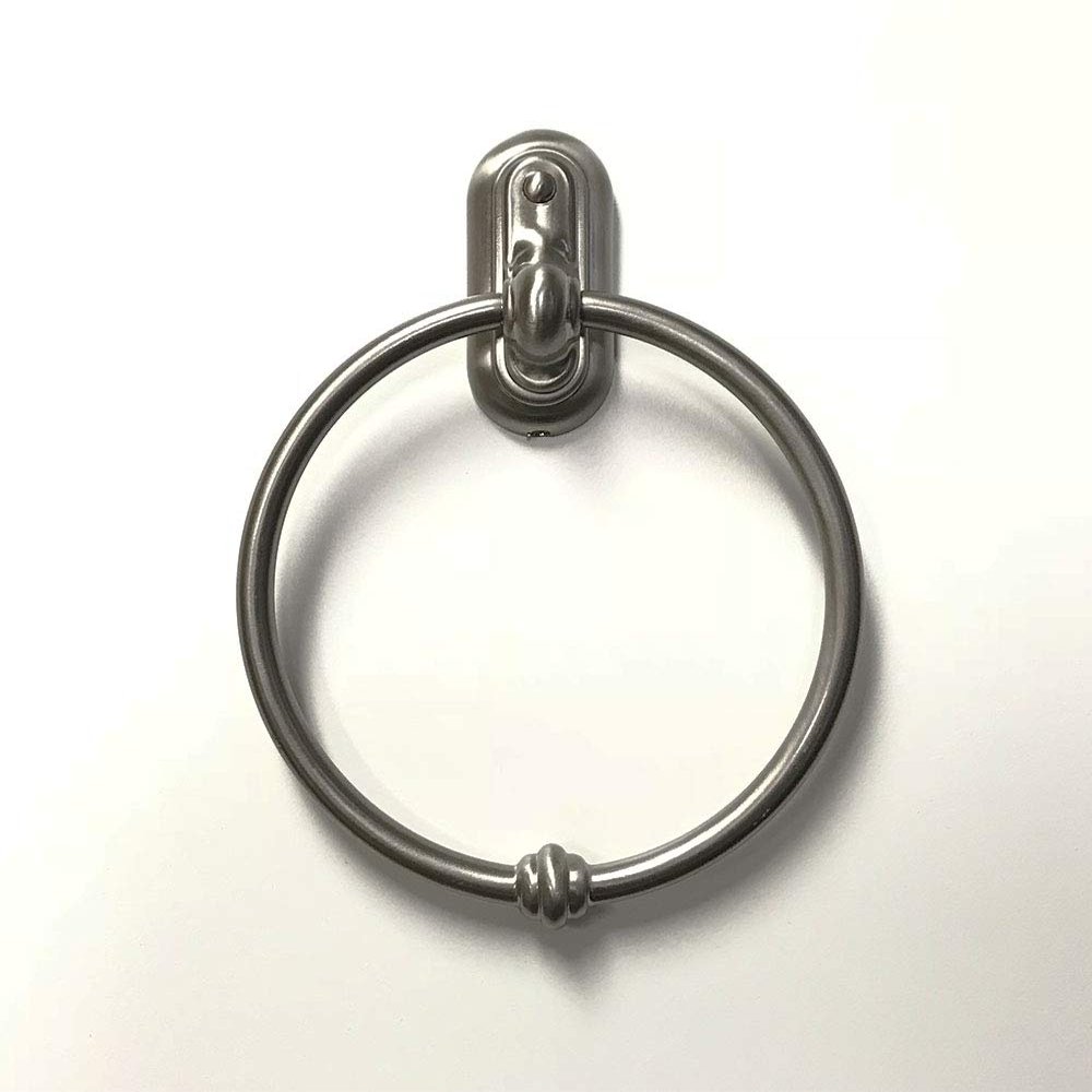 WOOD TECHNOLOGY Towel Ring in Satin Nickel