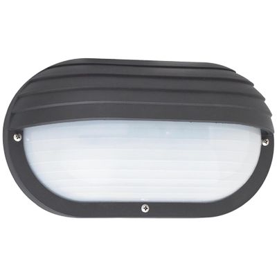 Generation Lighting 89805-12 Contemporary Modern One Light Outdoor Wall Lantern from Seagull - Bayside Collection in Black Finish, 60 Total Watts, 10 Inch Wide, Polycarbonate Construction