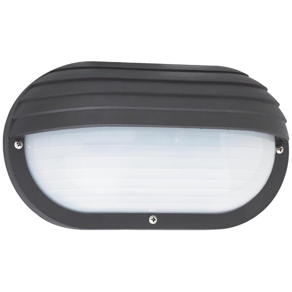 Generation Lighting 89805-12 Contemporary Modern One Light Outdoor Wall Lantern from Seagull - Bayside Collection in Black Finish, 60 Total Watts, 10 Inch Wide, Polycarbonate Construction
