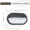 Generation Lighting 89805-12 Contemporary Modern One Light Outdoor Wall Lantern from Seagull - Bayside Collection in Black Finish, 60 Total Watts, 10 Inch Wide, Polycarbonate Construction view 3