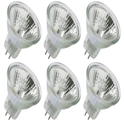 CTKcom MR11 12v 20w Halogen Bulbs(6 Pack)- Precision Halogen Reflector Fiber Optic Light Bulb with Glass Cover Dimmable Halogen Flood Bulb Warm White 2700K
