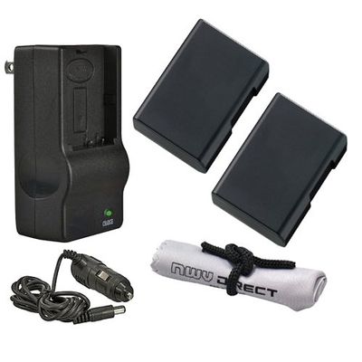 High Capacity Intelligent Batteries (2 Units) Compatible With Nikon D5600 + AC/DC Travel Charger