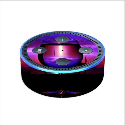 Skin Decal Vinyl Wrap for Amazon Echo Dot 2 (2nd Generation) / Tropical Sunset Wine Glass