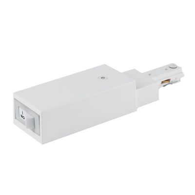 WAC Lighting H Track Current Limiter Live End Power Feed 1 Amp 120V in White