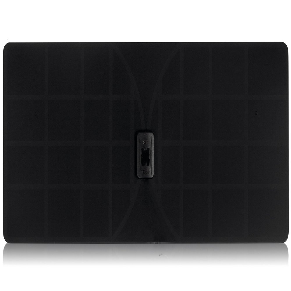 RGTech Monarch 50 Black Flat Paper Thin Indoor HDTV Antenna - 50 Mile Range Multidirectional Reception, UWB Technology and 4G Filter for Maximum UHF/VHF/FM/USB TV Tuner/DVB-T/DAB Radio Reception