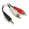 MyCableMart 3ft 3.5mm Mini-Stereo TRS Male to Two RCA Male Audio Cable view 2