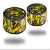 Skin Wrap Decal Set 2 Pack for Amazon Echo Dot 2 - Scattered Skulls Yellow (2nd Generation ONLY - Echo NOT Included) view 1