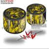 Skin Wrap Decal Set 2 Pack for Amazon Echo Dot 2 - Scattered Skulls Yellow (2nd Generation ONLY - Echo NOT Included) view 2