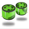 Skin Wrap Decal Set 2 Pack for Amazon Echo Dot 2 - Deathrock Bats Green (2nd Generation ONLY - Echo NOT Included) view 1