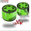 Skin Wrap Decal Set 2 Pack for Amazon Echo Dot 2 - Deathrock Bats Green (2nd Generation ONLY - Echo NOT Included) view 2