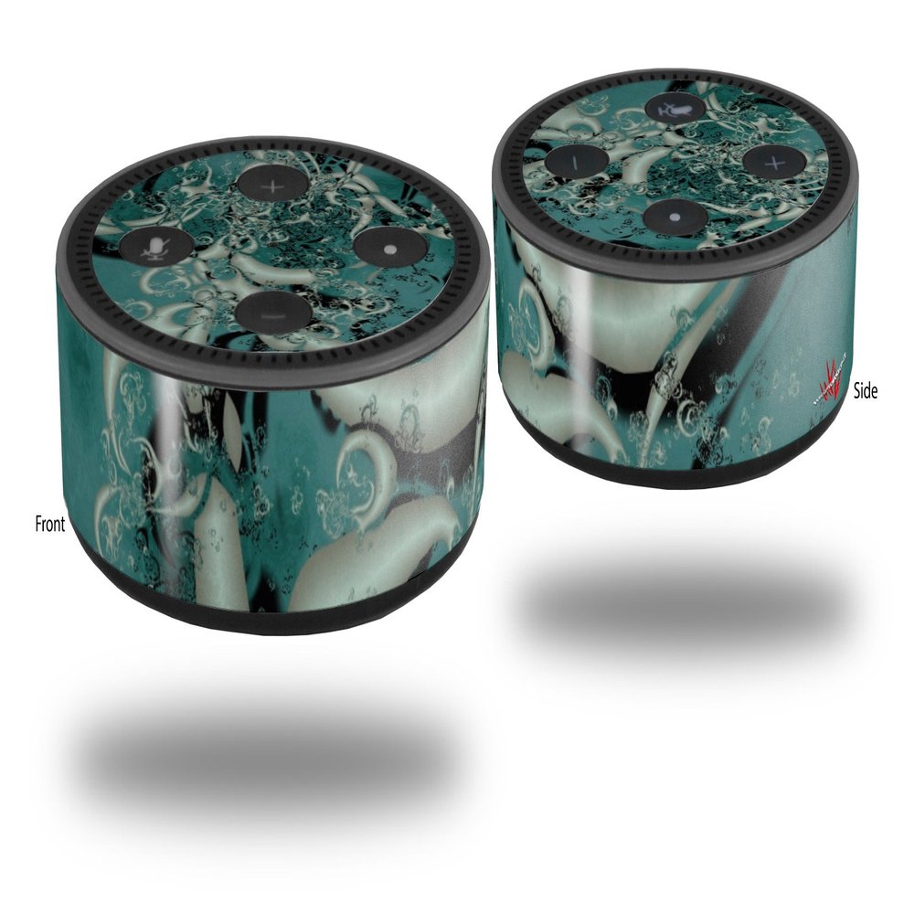 Skin Wrap Decal Set 2 Pack for Amazon Echo Dot 2 - New Fish (2nd Generation ONLY - Echo NOT Included)