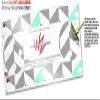 Skin Wrap Decal Set 2 Pack for Amazon Echo Dot 2 - Chevrons Gray and Seafoam (2nd Generation ONLY - Echo NOT Included) view 3