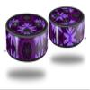 Skin Wrap Decal Set 2 Pack for Amazon Echo Dot 2 - Abstract Floral Purple (2nd Generation ONLY - Echo NOT Included) view 1