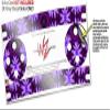 Skin Wrap Decal Set 2 Pack for Amazon Echo Dot 2 - Abstract Floral Purple (2nd Generation ONLY - Echo NOT Included) view 3