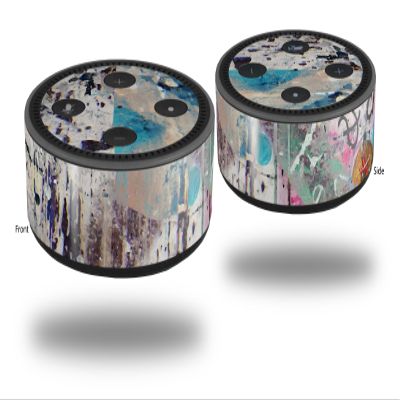 Skin Wrap Decal Set 2 Pack for Amazon Echo Dot 2 - Urban Graffiti (2nd Generation ONLY - Echo NOT Included)