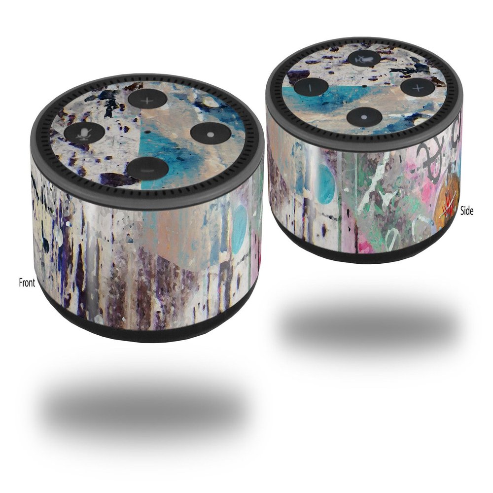 Skin Wrap Decal Set 2 Pack for Amazon Echo Dot 2 - Urban Graffiti (2nd Generation ONLY - Echo NOT Included)