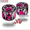 Skin Wrap Decal Set 2 Pack for Amazon Echo Dot 2 - Pink Skulls and Stars (2nd Generation ONLY - Echo NOT Included) view 2