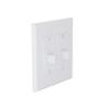 TayMac 2672W 2-Gang MASQUE Decorator Cover, Toggle, White view 1