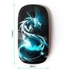 KawaiiMouse [ Optical 2.4G Wireless Mouse ] BLUE GLOW TRIBAL DRAGON view 2