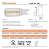 CBconcept UL Listed G9 LED Light Bulb, 5 Pack, 3 Watt, 310 Lumens,Not Dimmable, Warm White 3000K, 360 degree Beam Angle, 120 Volt, 40W Equivalent JCD Halogen G9 Replacement Patented Designed view 2