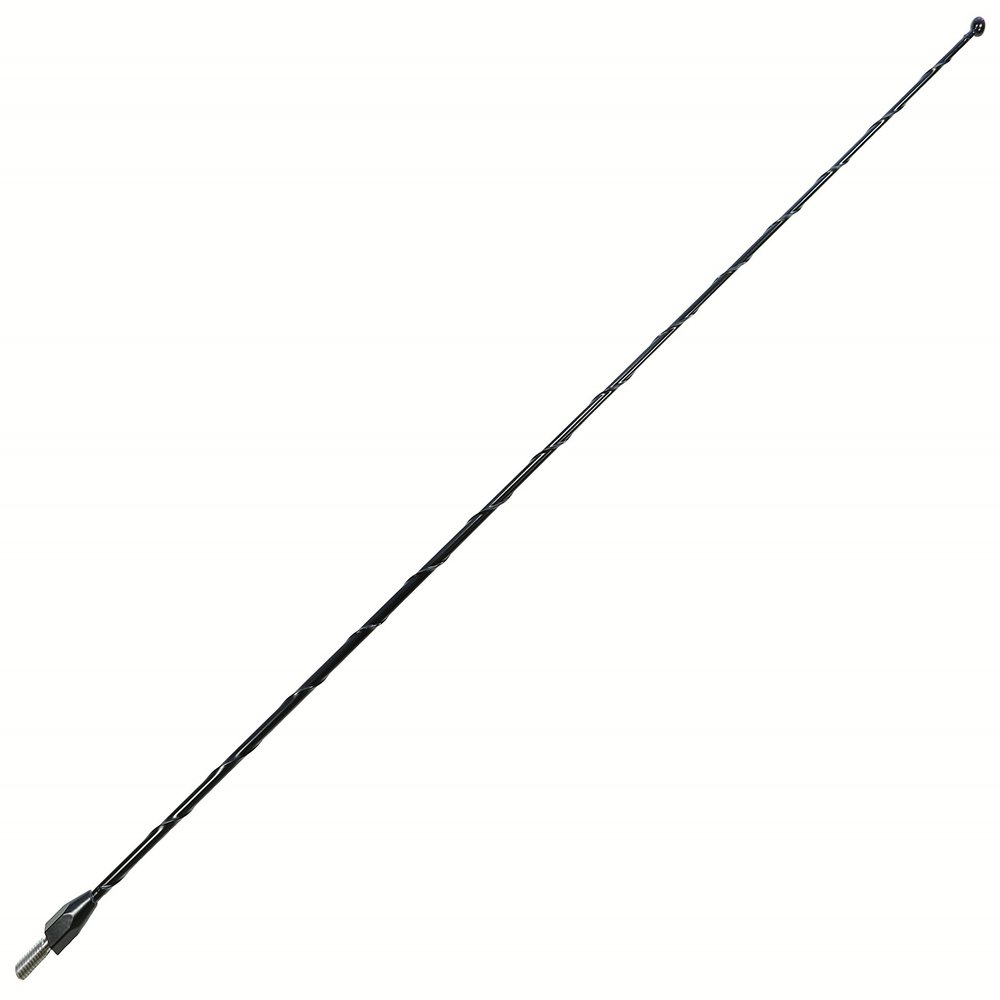 Votex - 21 Inch Black Antenna fits Mazda Miata (1990-2000) - Spiral Wind Noise Cancellation - Spring Steel Construction - Stainless Steel Threading