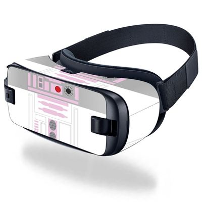 MightySkins Skin Compatible with Samsung Gear VR (2016) wrap Cover Sticker Skins Pink Cyber Bot