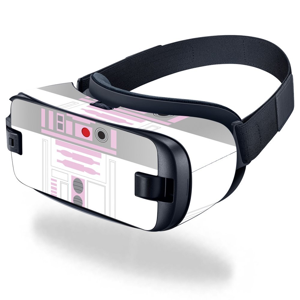 MightySkins Skin Compatible with Samsung Gear VR (2016) wrap Cover Sticker Skins Pink Cyber Bot